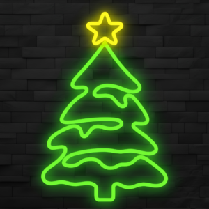 Choinka Neon LED na ścianę